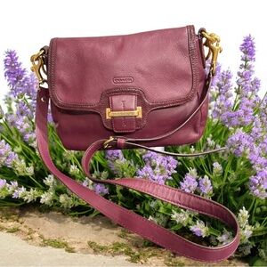 Coach Deep Burgundy Leather crossbody/shoulder Handbag 125206